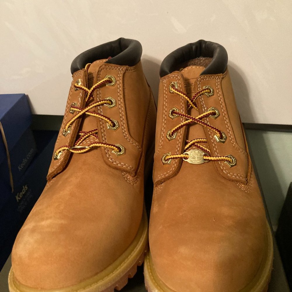 Women Timberland Boots-Nellie Waterproof- Leather- Wheat Nubuck